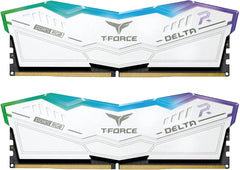 Team T-FORCE DELTA RGB 6000Mhz 64GB CL38 (2x32GB) DDR5 (INTEL XMP & AMD EXPO) - White